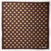 Esarfe Dama - Esarfe Moschino Foulard made of silk with print Brown Femei (BM 19029559) - B-mall.ro