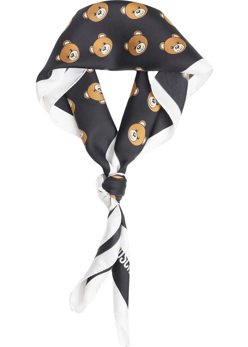 Esarfe Moschino Foulard made of silk with print Black Femei (BM 19029559) 1