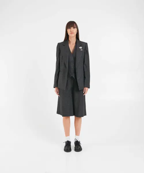 Pantaloni casual Kaos Patterned culottes Black Femei (BM 19029565) 3