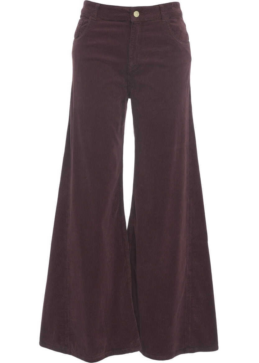 Pantaloni office Kaos Wide leg trousers Red Femei (BM 19029568) 2