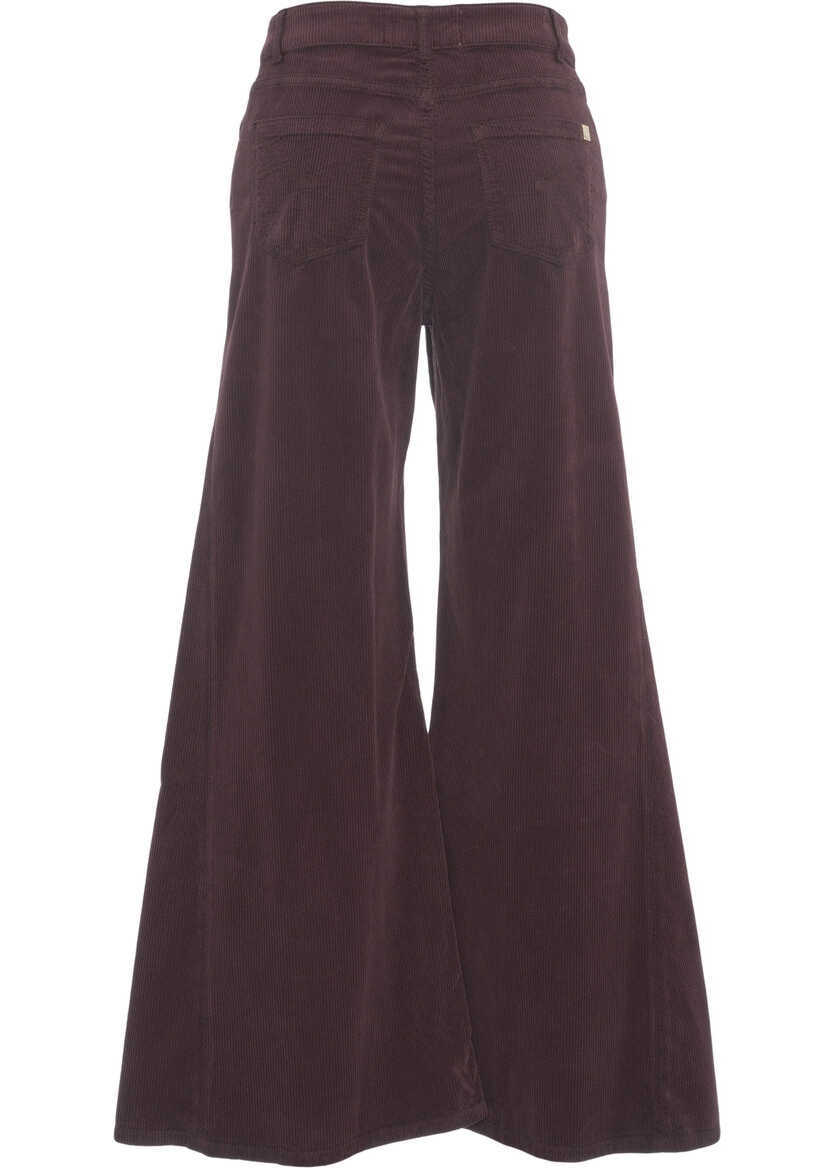 Pantaloni office Kaos Wide leg trousers Red Femei (BM 19029568) 4