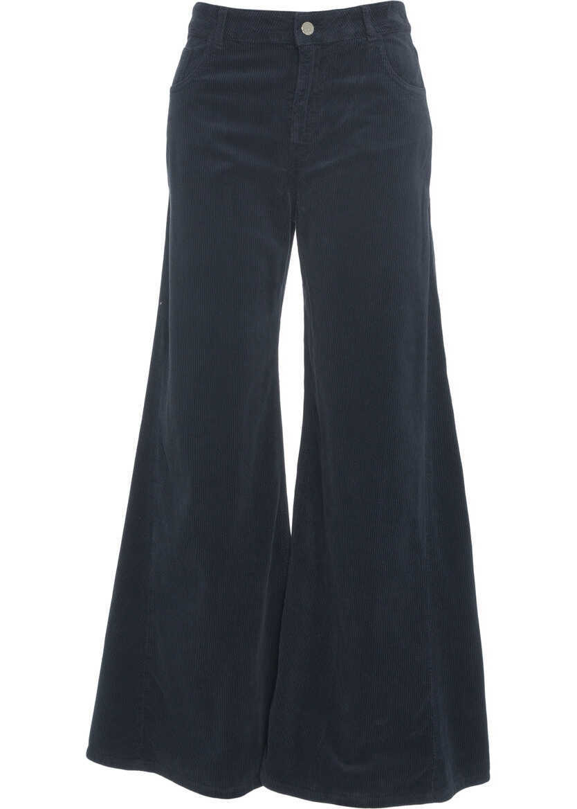 Pantaloni office Kaos Wide leg trousers Blue Femei (BM 19029568) 1