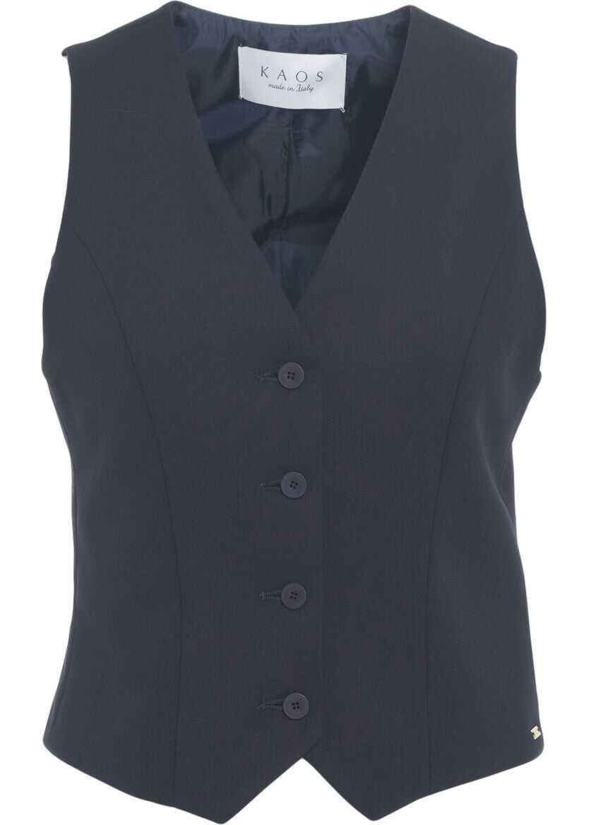 Veste Kaos Single-breasted vest Blue Femei (BM 19029571) 2