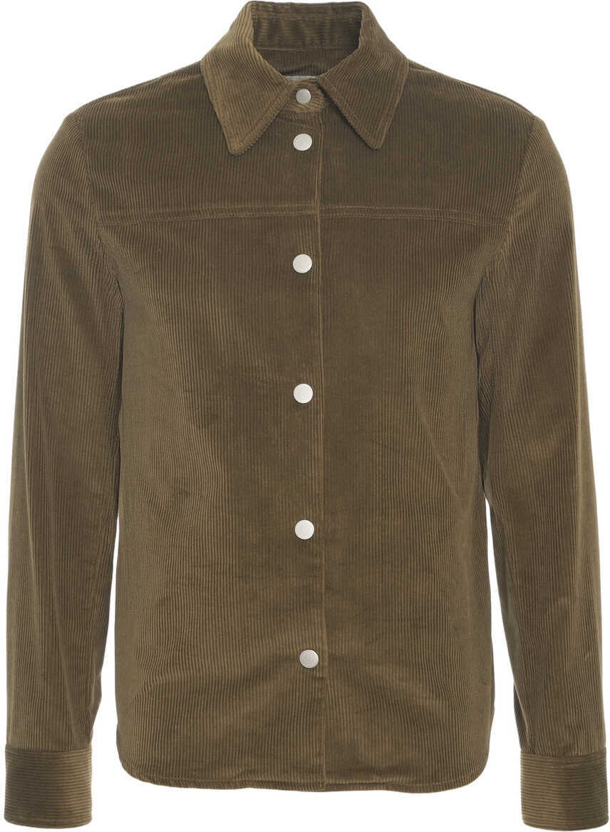 Jachete Jacob Cohen Corduroy overshirt Green Femei (BM 19029583) 2