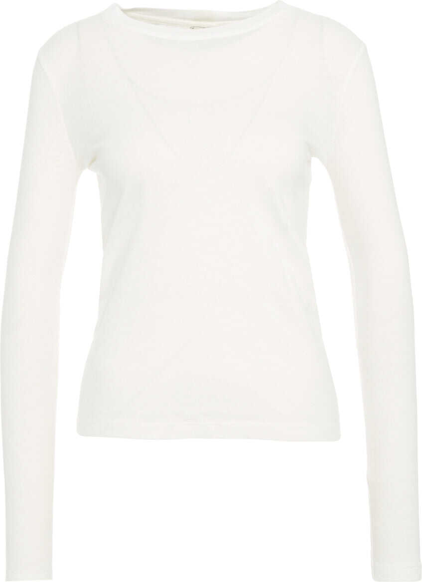 Tricouri American Vintage Long-sleeved t-shirt Gamipy White Femei (BM 19029601) 8