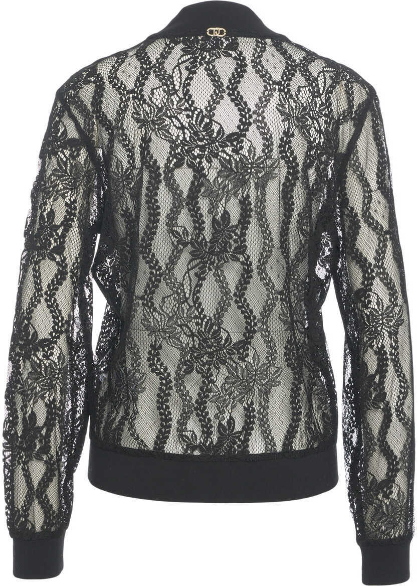 Bomber jacket LIU JO SPORT Bomber jacket with lace Black Femei (BM 19029604) 7