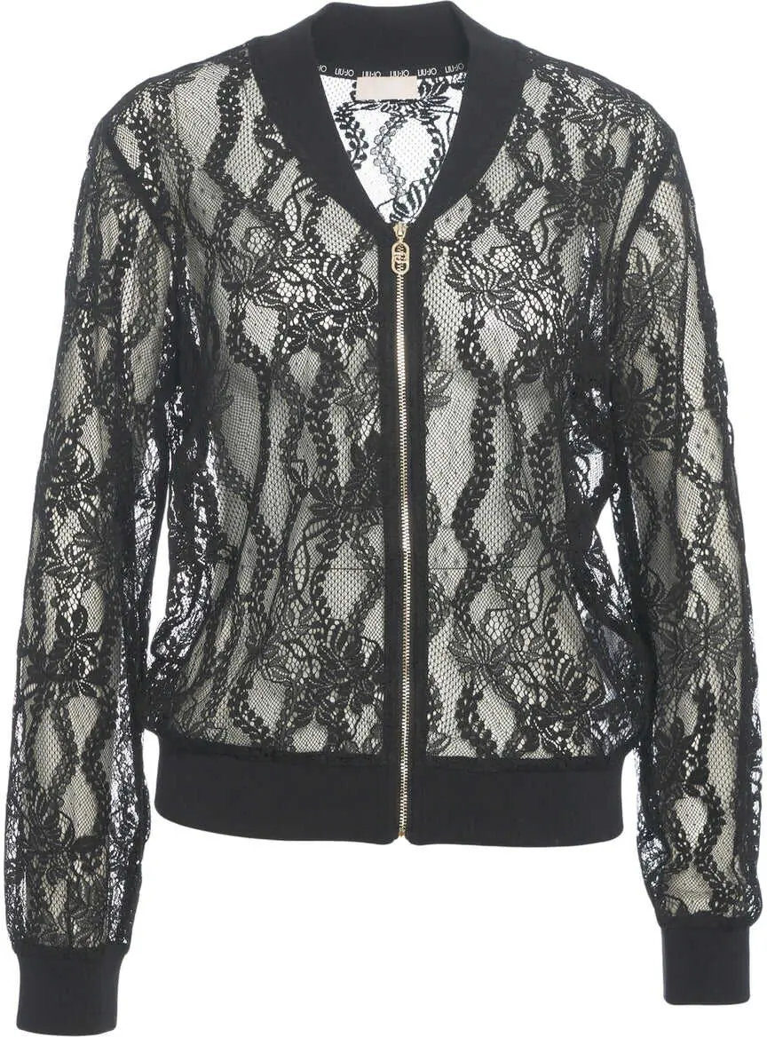 Bomber jacket LIU JO SPORT Bomber jacket with lace Black Femei (BM 19029604) 1