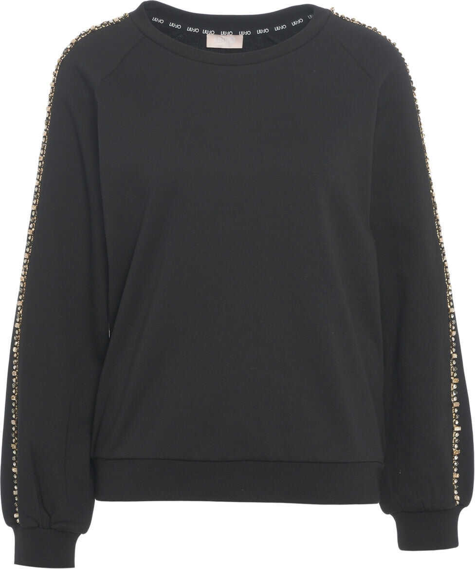 Cardigane LIU JO SPORT Sweatshirt with sequins Black Femei (BM 19029610) 2