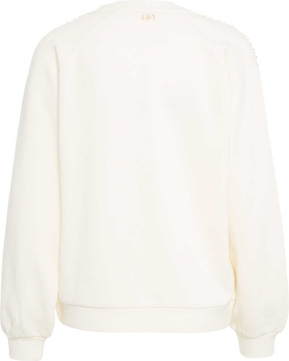 Cardigane LIU JO SPORT Sweatshirt with sequins White Femei (BM 19029610) 3