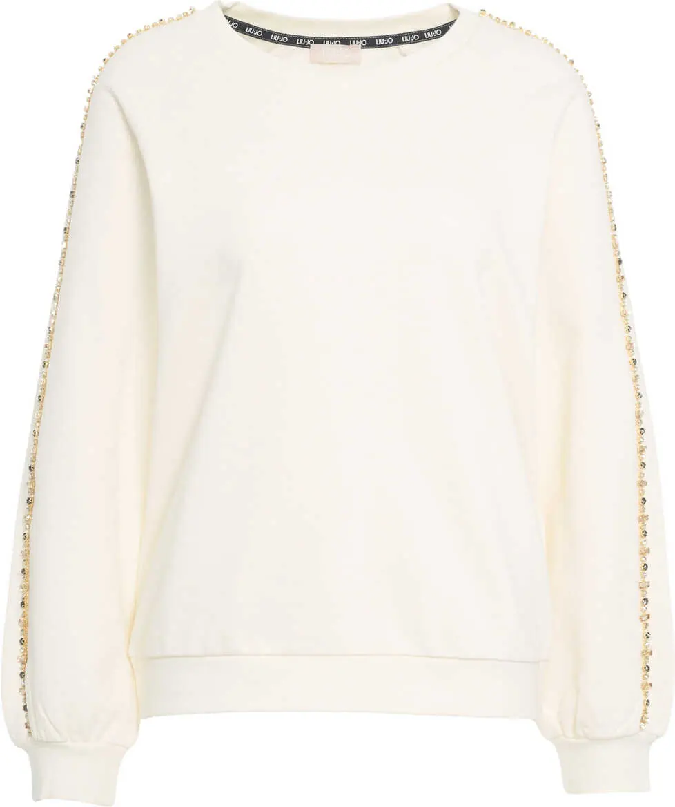 Cardigane LIU JO SPORT Sweatshirt with sequins White Femei (BM 19029610) 1