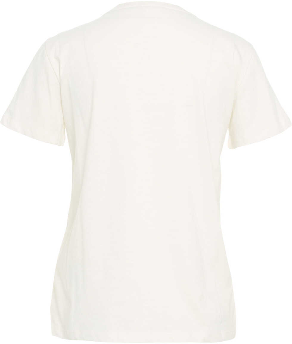 Tricouri LIU JO SPORT T-shirt with sequin application Beige Femei (BM 19029616) 3