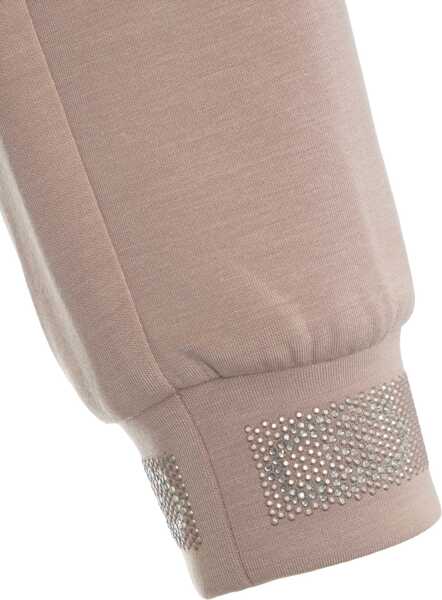 Bluze de trening Liu Jo Hoodie with rhinestones Rose Femei (BM 19029619) 5