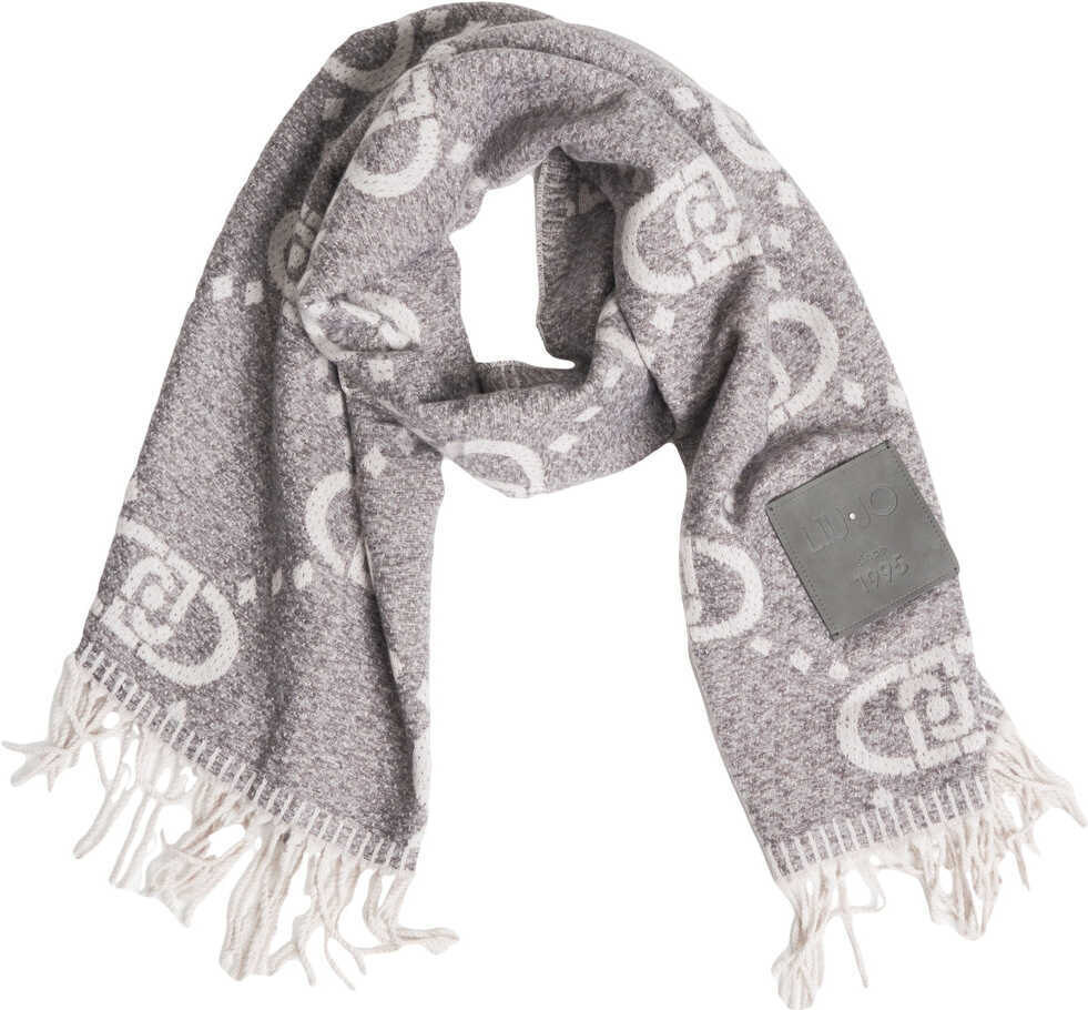 Esarfe Liu Jo Scarf with logo print Grey Femei (BM 19029622) 2