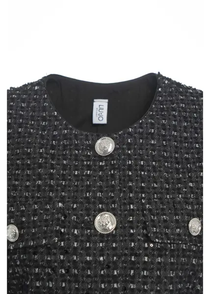 Jachete Liu Jo Cropped jacket with sequin application Black Femei (BM 19029628) 4