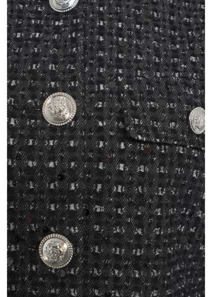 Jachete Liu Jo Cropped jacket with sequin application Black Femei (BM 19029628) 5