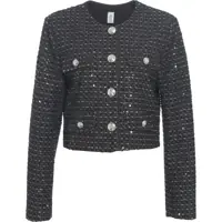 Jachete Cropped jacket with sequin application Femei