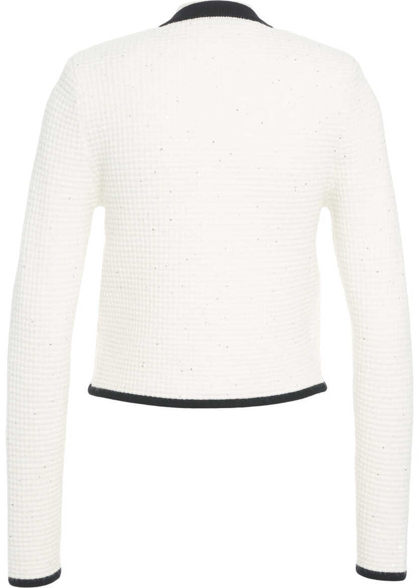 Sacouri office Liu Jo Tweed jacket with glitter White Femei (BM 19029646) 3