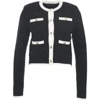 Sacouri office Tweed jacket with glitter Femei