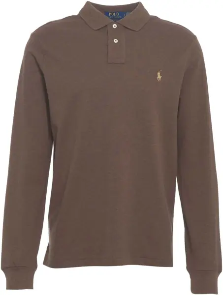 Tricouri Polo Ralph Lauren Long-sleeved polo shirt Brown Barbati (BM 19029652) 2