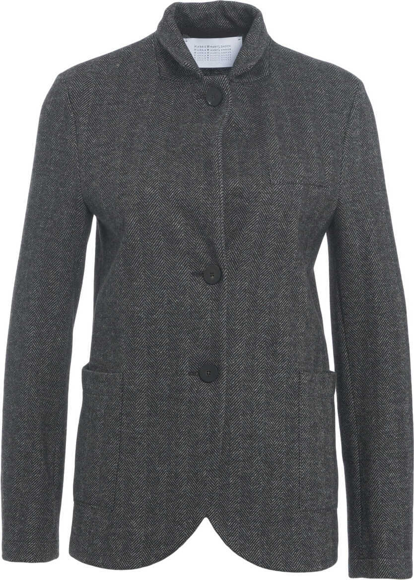 Sacouri Harris Wharf London LONDON Single-breasted blazer Grey Femei (BM 19029658) 2