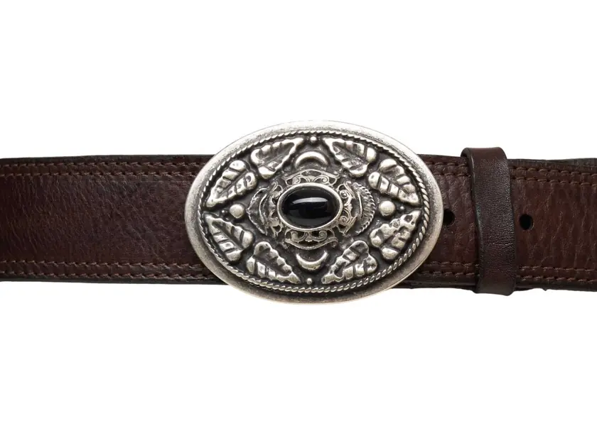 Curele CAMPOMAGGI Grained leather belt Brown Femei (BM 19029667) 8