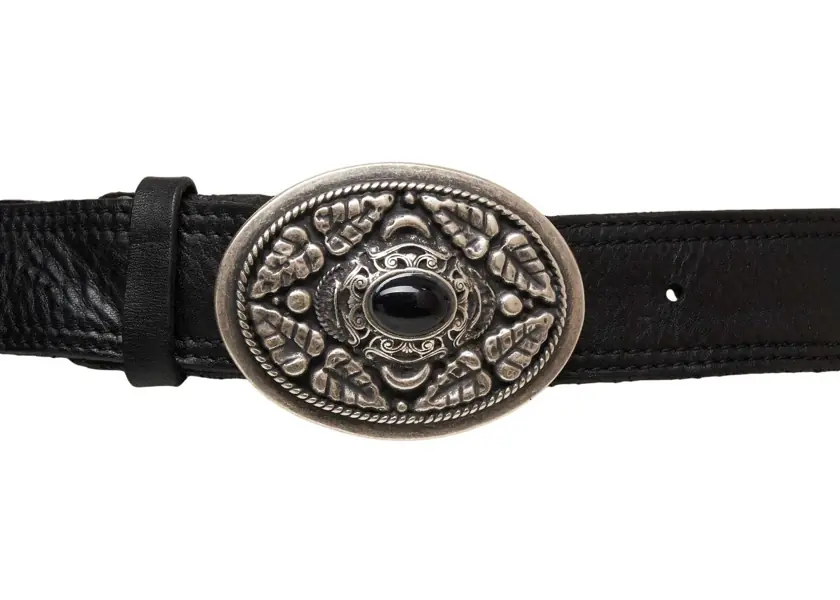 Curele CAMPOMAGGI Grained leather belt Black Femei (BM 19029667) 3