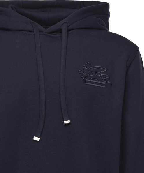 Bluze de trening ETRO Hoodie with logo embroidery Blue Barbati (BM 19029673) 3