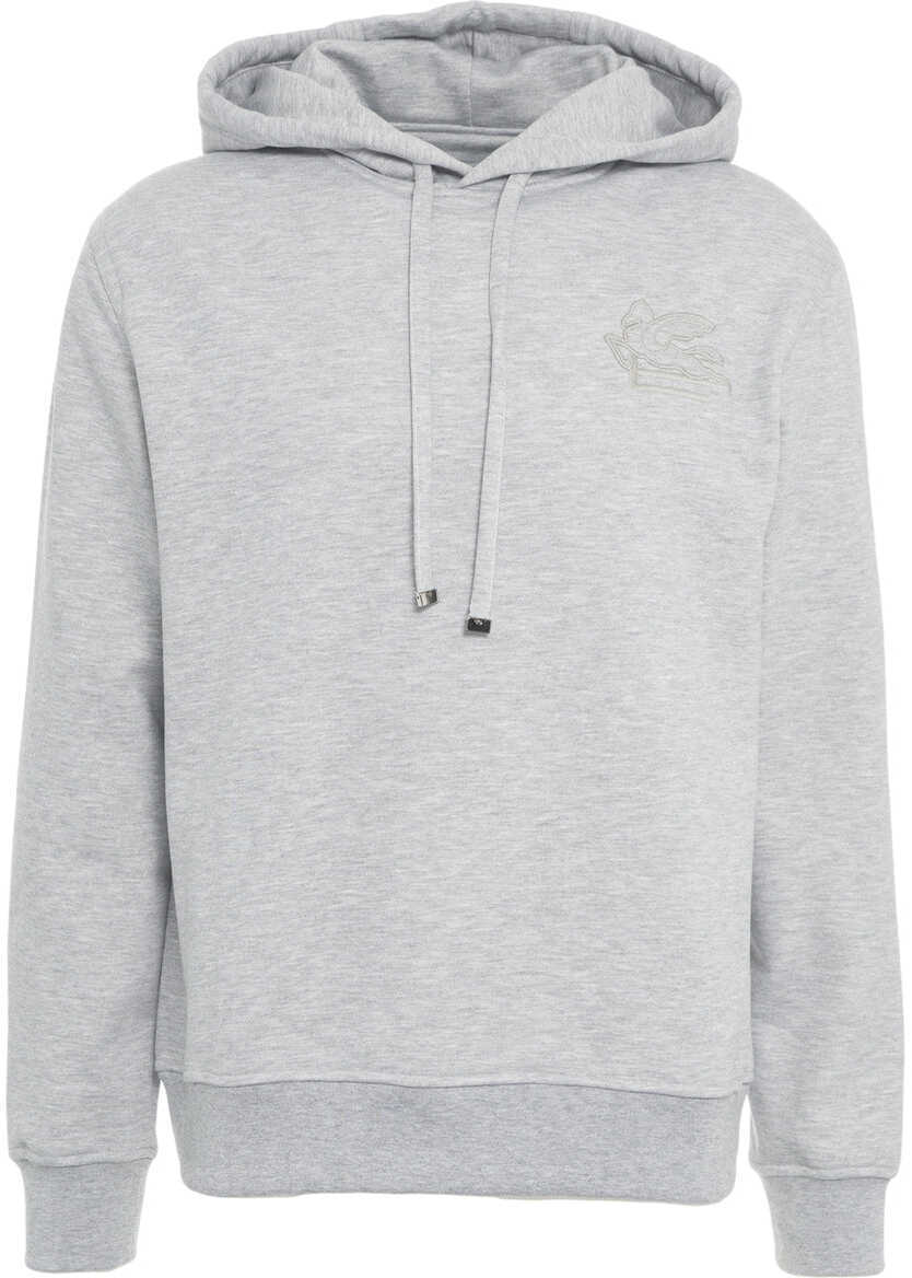 Bluze de trening ETRO Hoodie with logo embroidery Grey Barbati (BM 19029673) 7