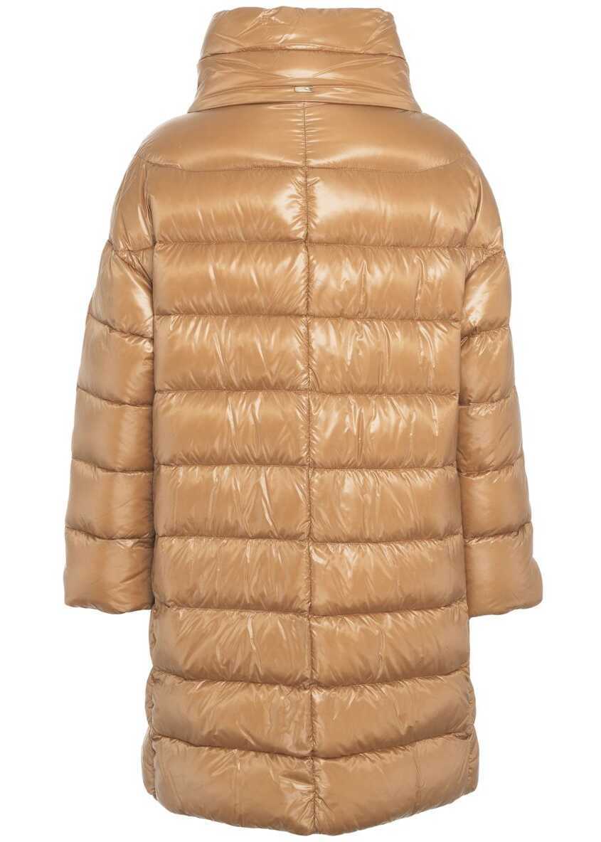 Geci de iarna Herno Puffer jacket with stand-up collar Brown Femei (BM 19029676) 8