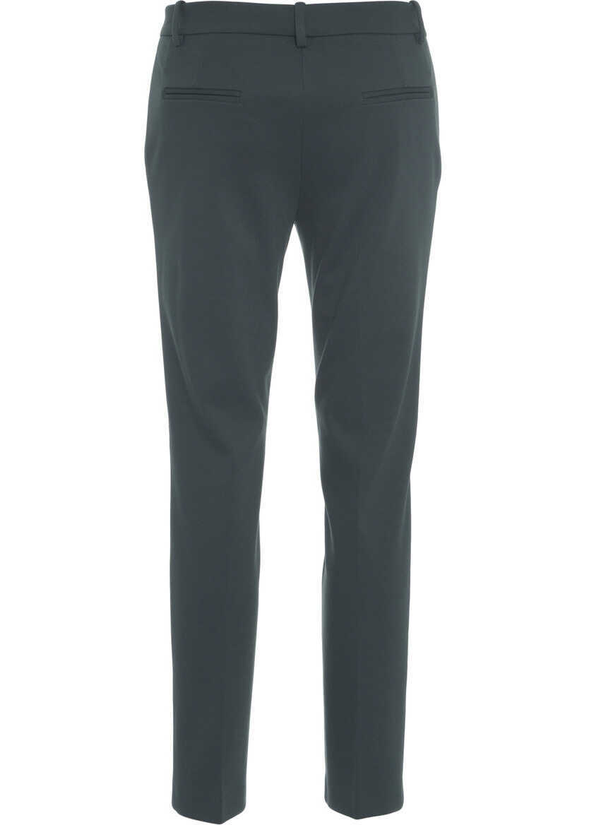 Pantaloni office Pinko Chino pants Green Femei (BM 19029706) 4