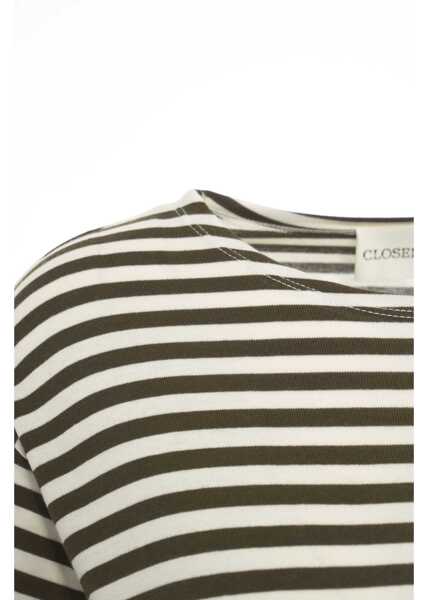 Tricouri CLOSED Long-sleeve t-shirt Olive Femei (BM 19029718) 4