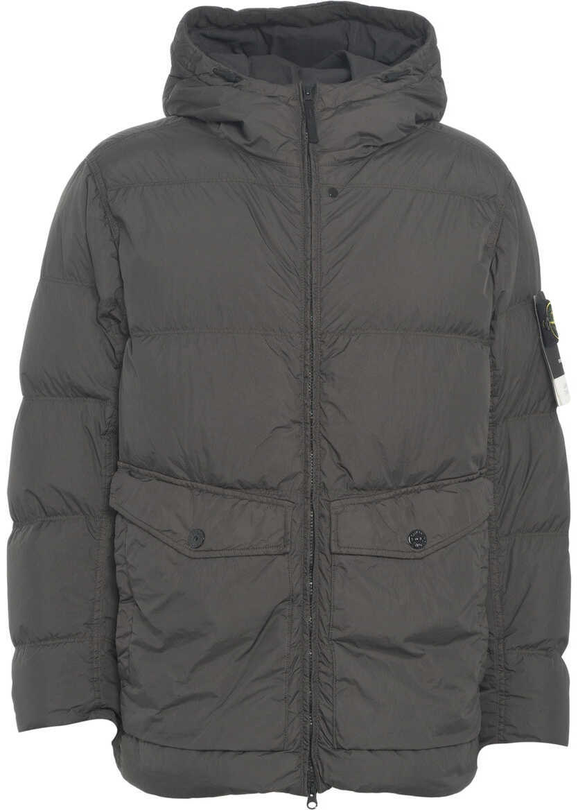 Geci de iarna Stone Island Hooded down jacket Brown Barbati (BM 19029742) 6