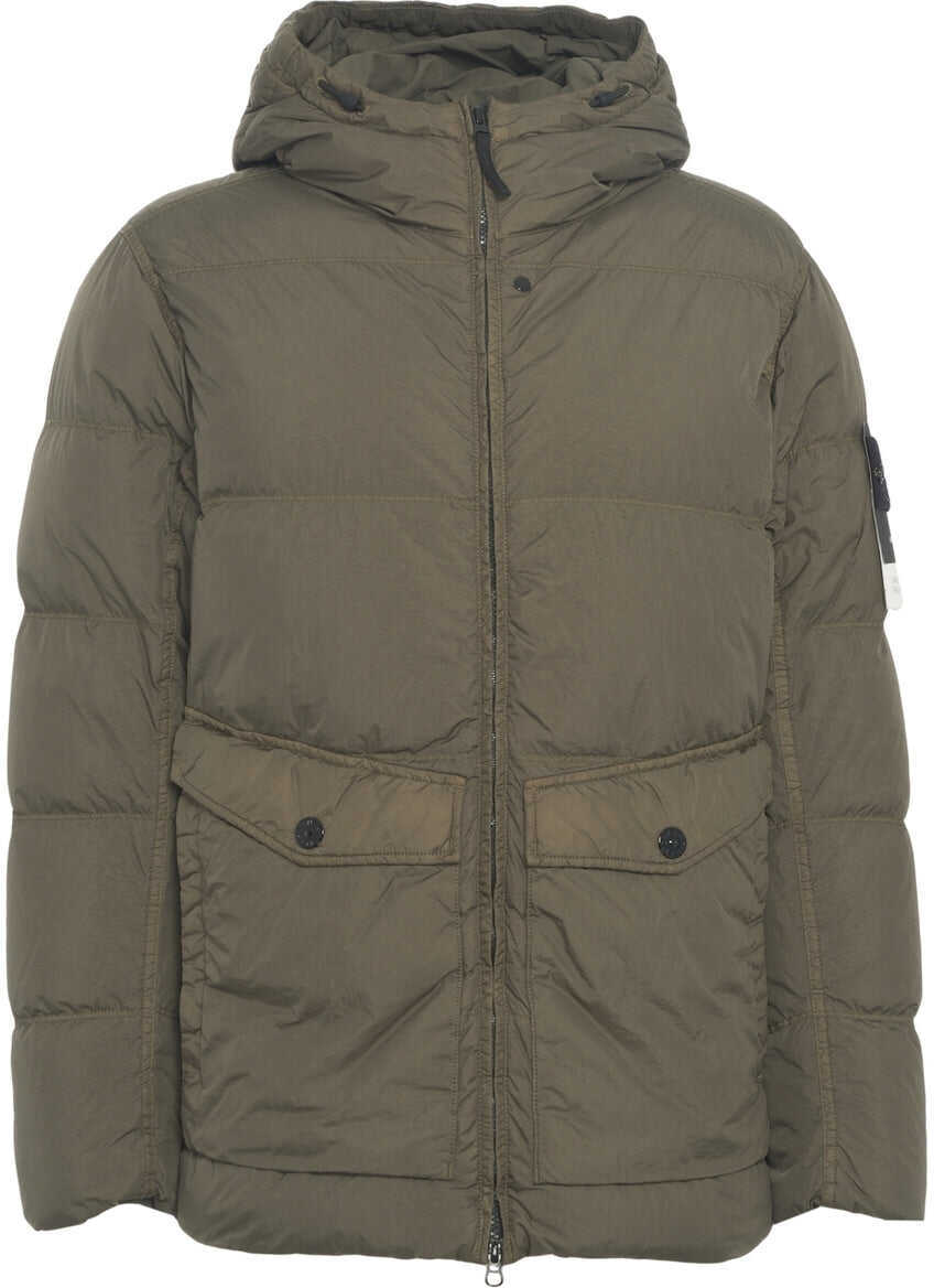 Geci de iarna Stone Island Hooded down jacket Green Barbati (BM 19029742) 2