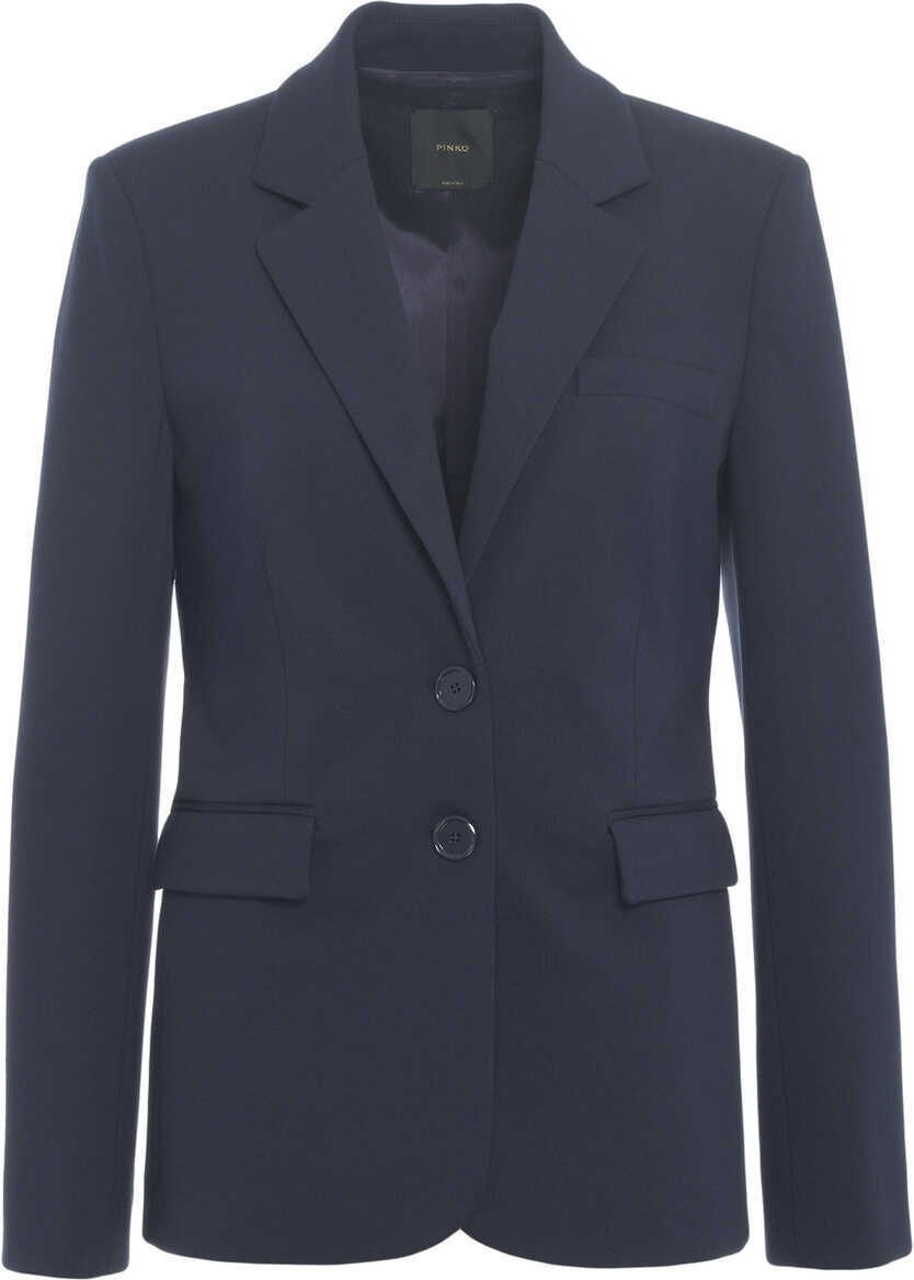 Sacouri Pinko Single-breasted blazer Ruota Blue Femei (BM 19029745) 6