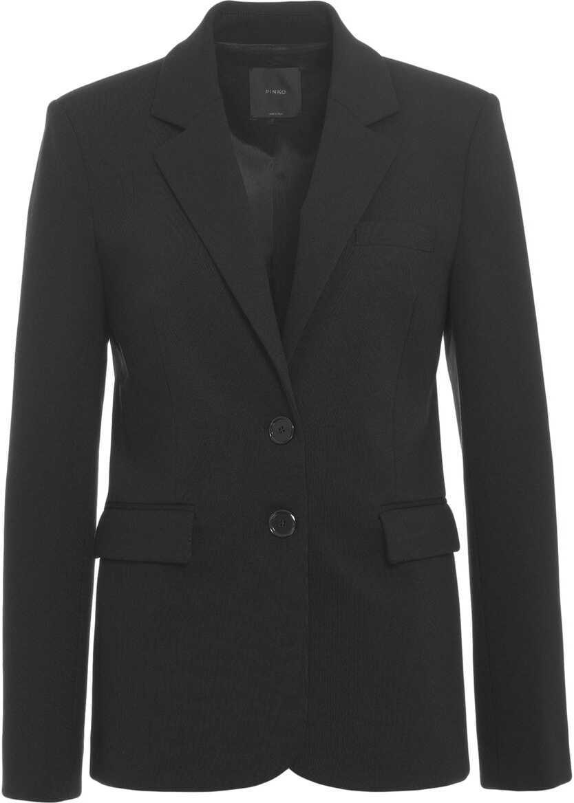 Sacouri Pinko Single-breasted blazer Ruota Black Femei (BM 19029745) 6