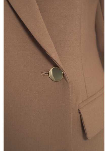 Sacouri Semicouture Double-breasted blazer Beige Femei (BM 19029748) 4