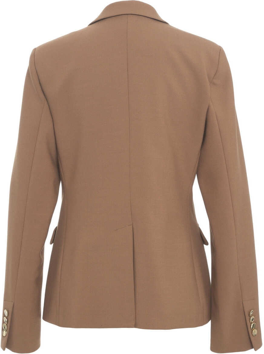 Sacouri Semicouture Double-breasted blazer Beige Femei (BM 19029748) 7