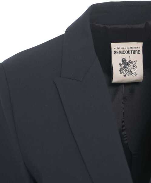 Sacouri Semicouture Double-breasted blazer Blue Femei (BM 19029748) 5