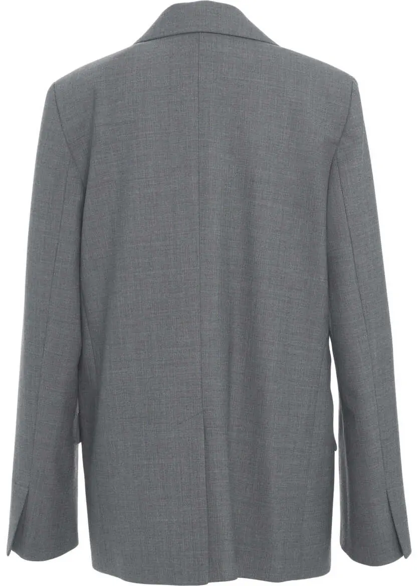 Sacouri Semicouture Single-breasted blazer Grey Femei (BM 19029757) 8