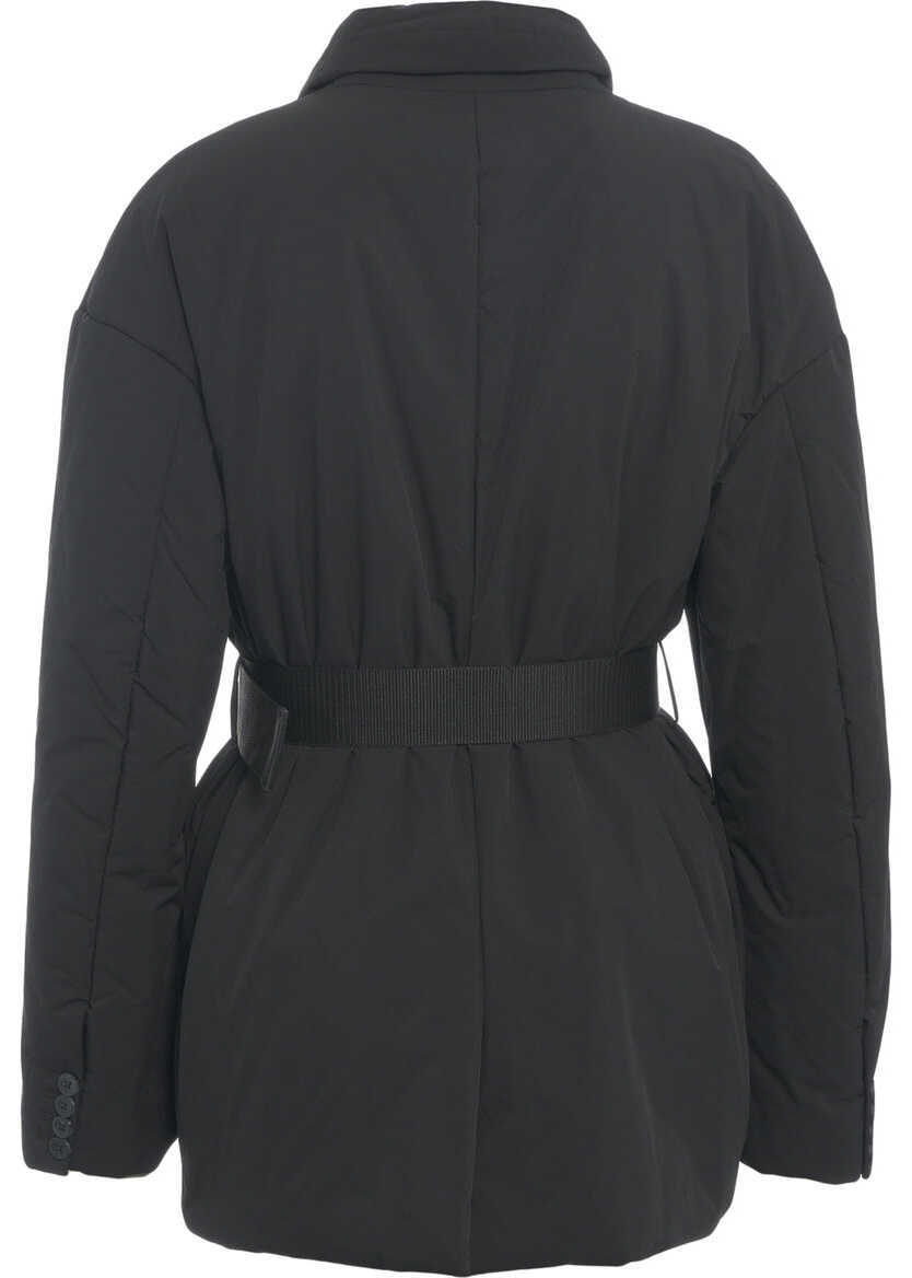 Geci de iarna Semicouture Puffer with belted waist Black Femei (BM 19029796) 7