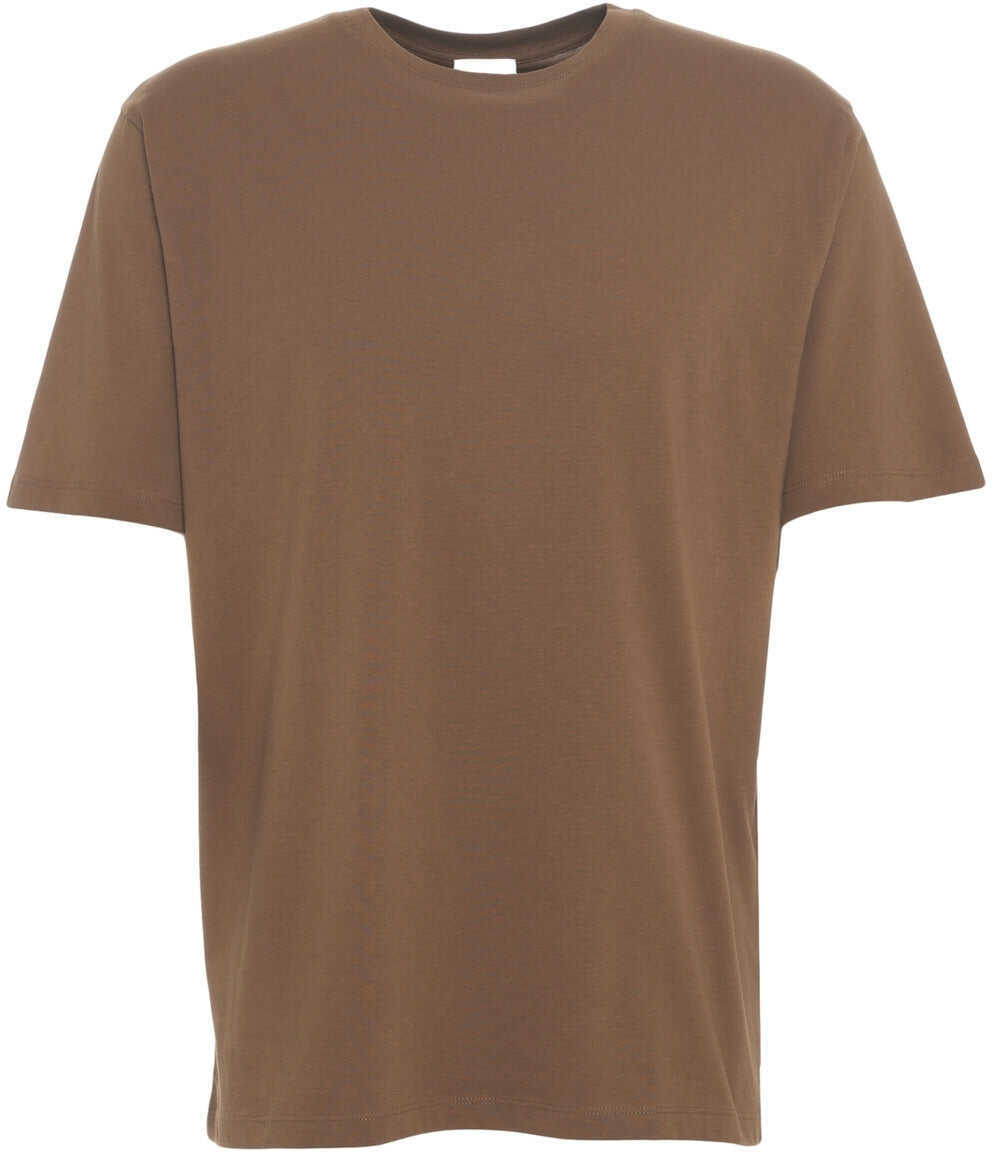 Tricouri CLOSED Cotton t-shirt Brown Barbati (BM 19029799) 2