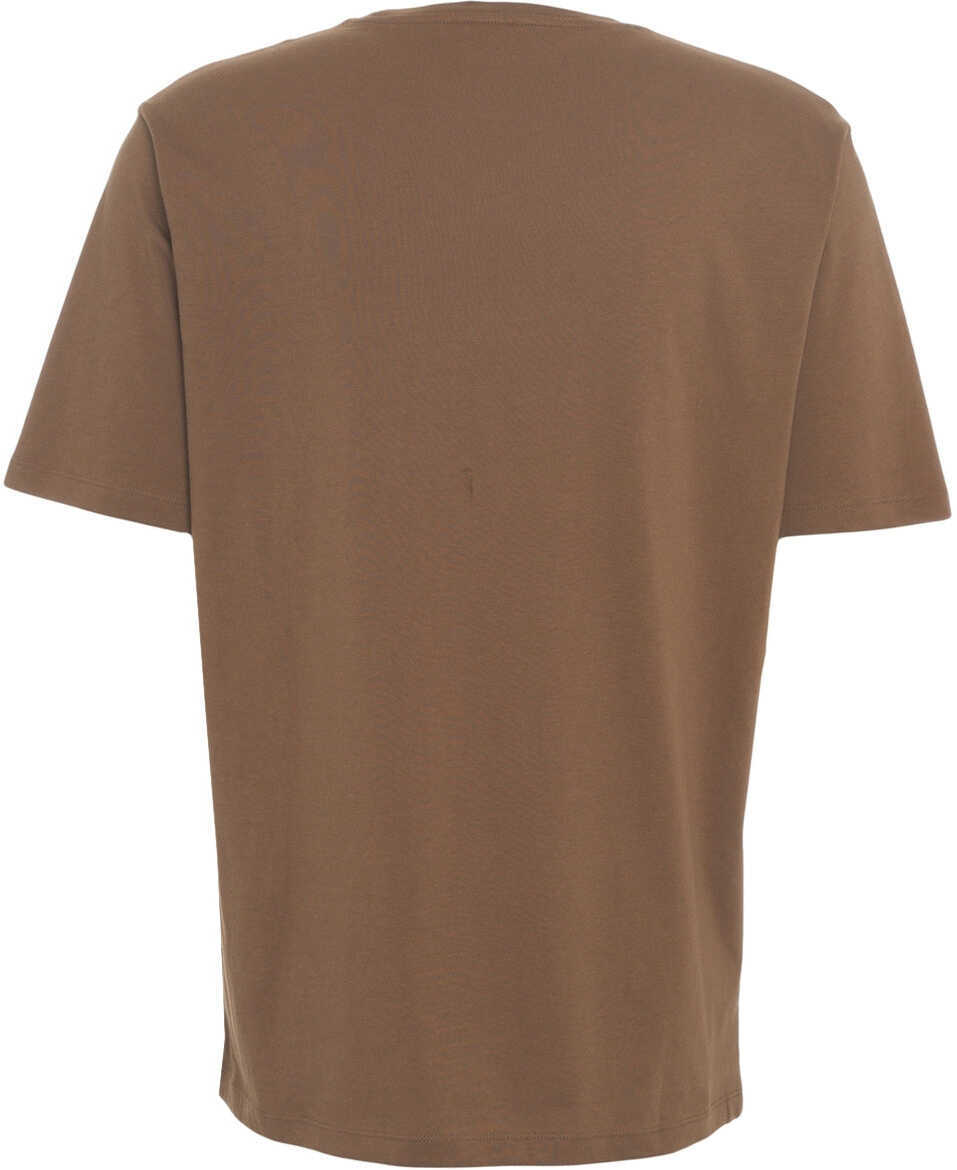 Tricouri CLOSED Cotton t-shirt Brown Barbati (BM 19029799) 3