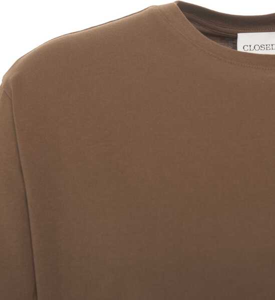 Tricouri CLOSED Cotton t-shirt Brown Barbati (BM 19029799) 4
