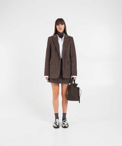 Sacouri Otto d ame Corduroy blazer Brown Femei (BM 19029805) 3