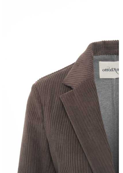 Sacouri Otto d ame Corduroy blazer Brown Femei (BM 19029805) 5