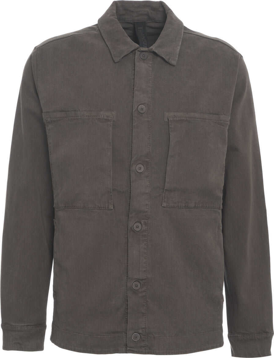 Jachete Transit Overshirt with patch pockets Brown Barbati (BM 19029814) 2