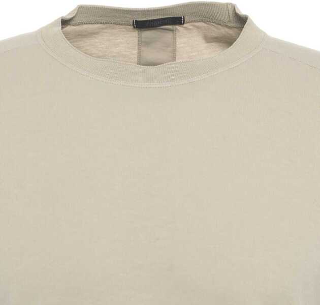 Tricouri Transit Cotton longsleeve shirt Beige Barbati (BM 19029823) 4