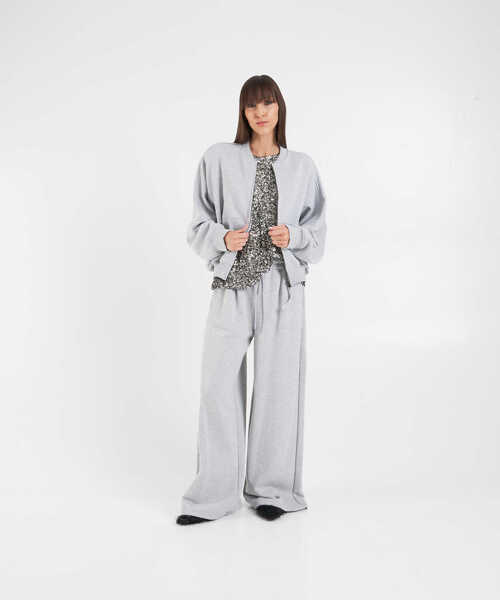 Tricouri Solotre T-shirt with sequin application Silver Femei (BM 19029829) 3