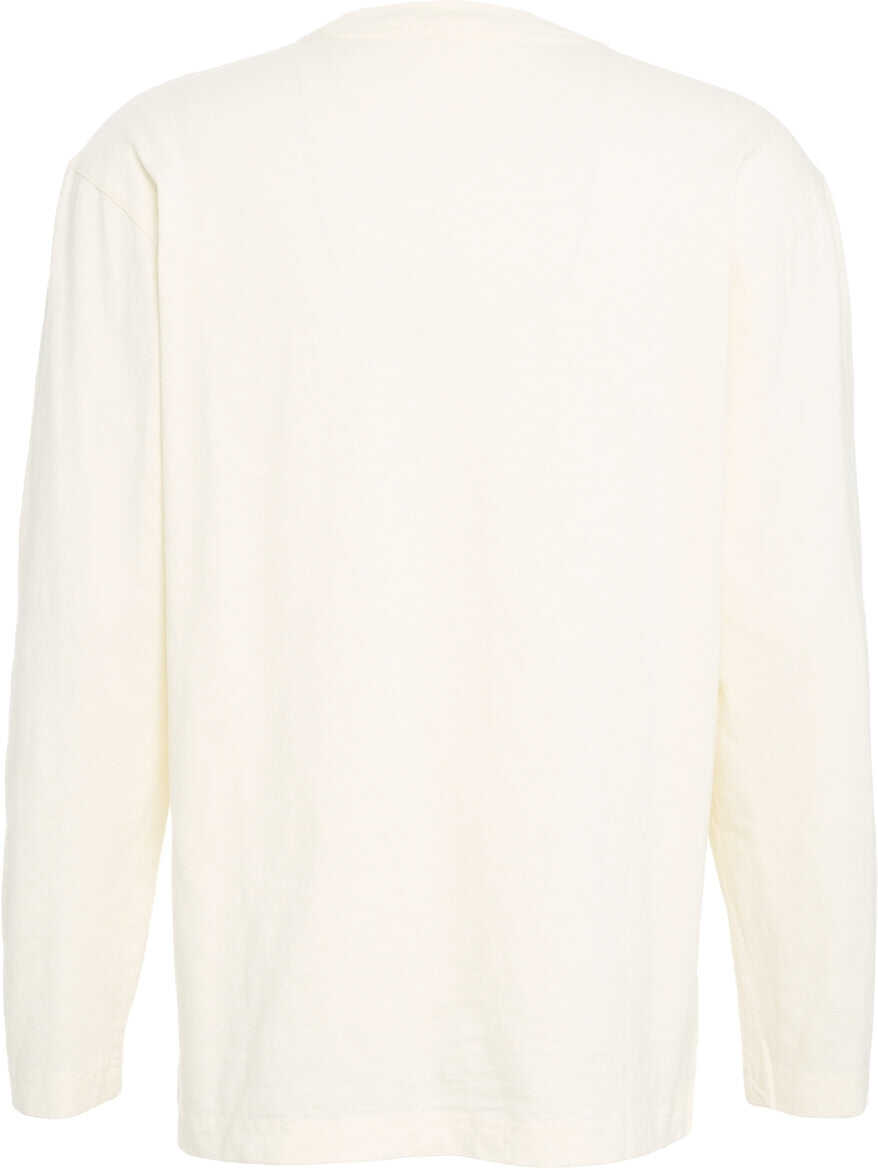 Tricouri CLOSED Long-sleeve t-shirt with stand-up collar White Barbati (BM 19029832) 5