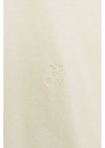 Tricouri CLOSED Long-sleeve t-shirt with stand-up collar White Barbati (BM 19029832) 7